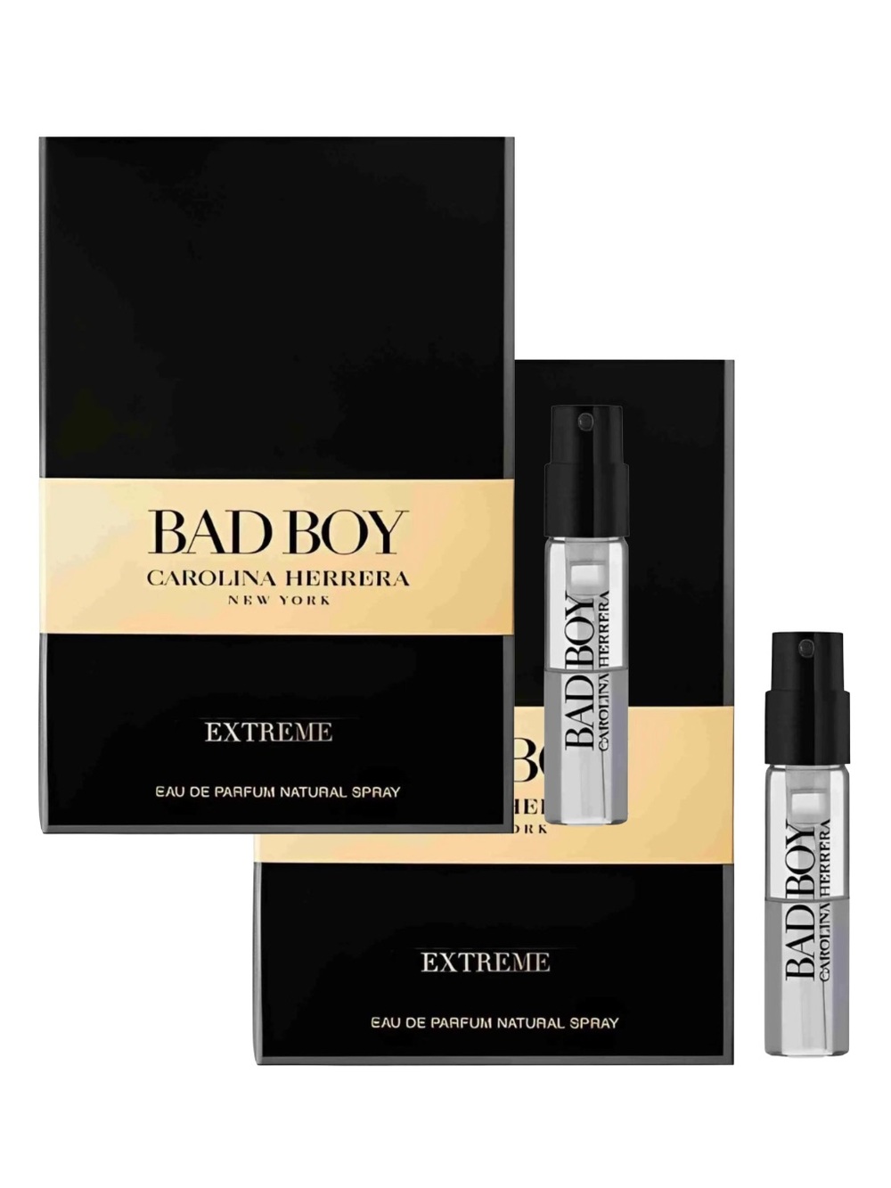 $10❤️‍🔥 Carolina Herrera Bad Boy Extreme EDP 2PK NEW Tester